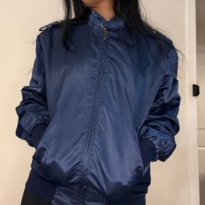 Men's Vintage Navy Bomber Jacket